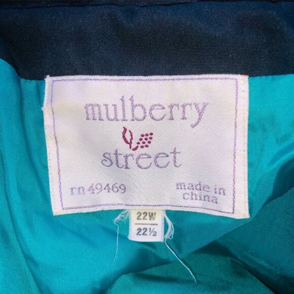 Vintage 80s Mulberry Street Womens Plus Size 22 Jacket Green Windbreaker - Picture 6 of 6